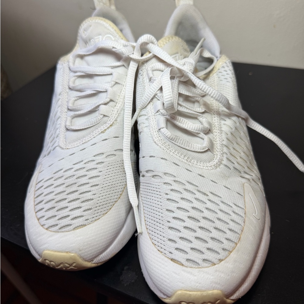 White Nike Mesh Athletic Sneakers